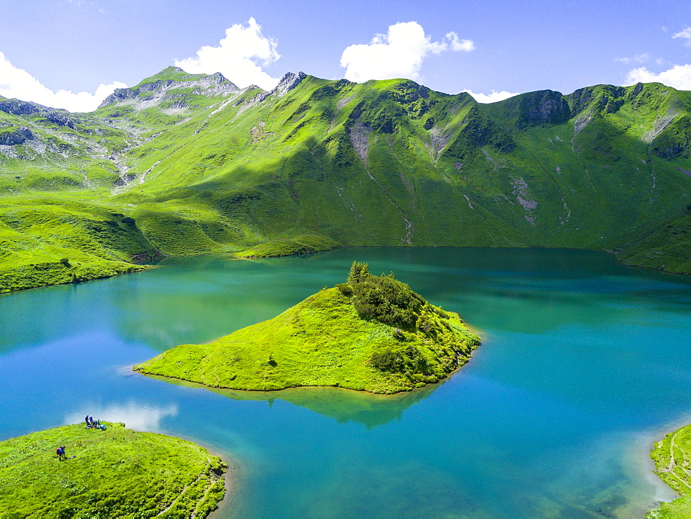 Schrecksee with Allgäu mountains, Allgäu Alps, Allgäu, Bavaria, Germany, Europe