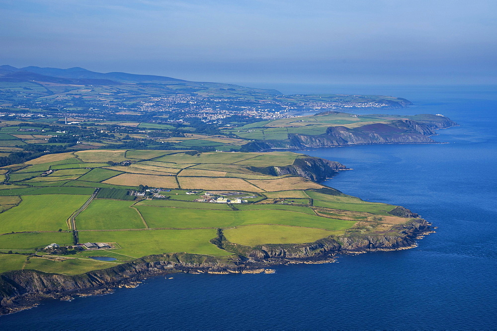 Aerial view of the Isle of Man, United Kingdom, Europe