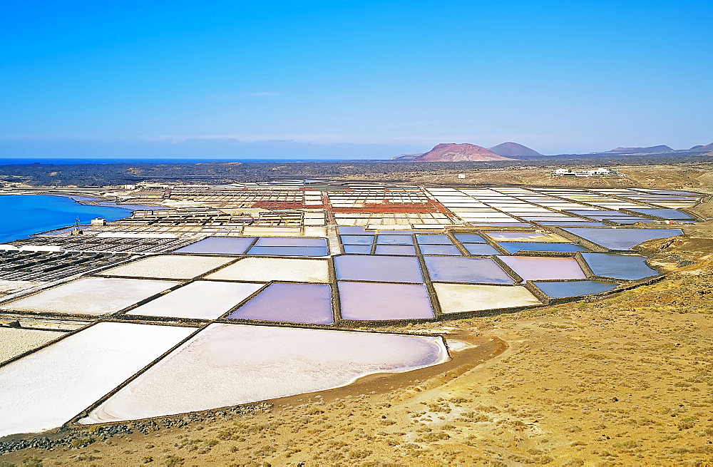 Salt lakes, Lanzarote, Canary Islands, Spain, Europe