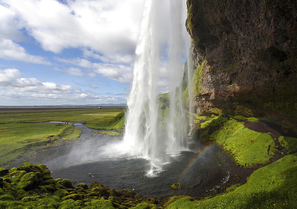 Seljalandsfoss Waterfall, Seljalandsa River, South Island, Island