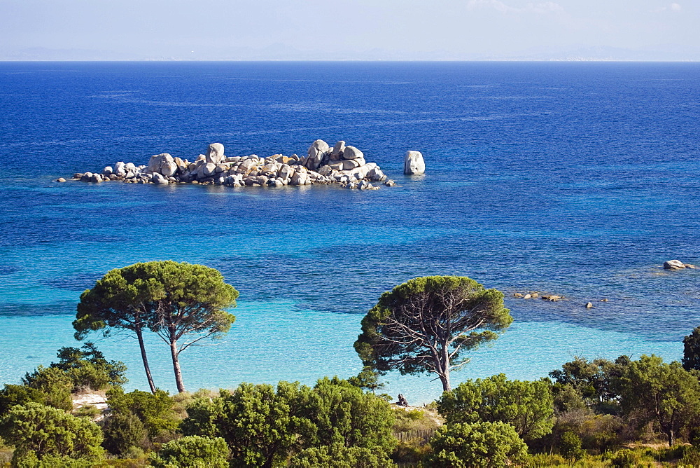 Palombaggia beach near Porto Vecchio, Corsica, France, Europe