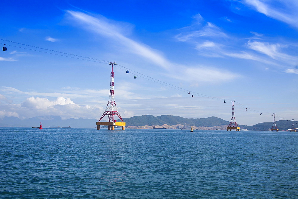 Cable car to Vinpearl Island, Nha Trang, South Vietnam, Vietnam, Asia