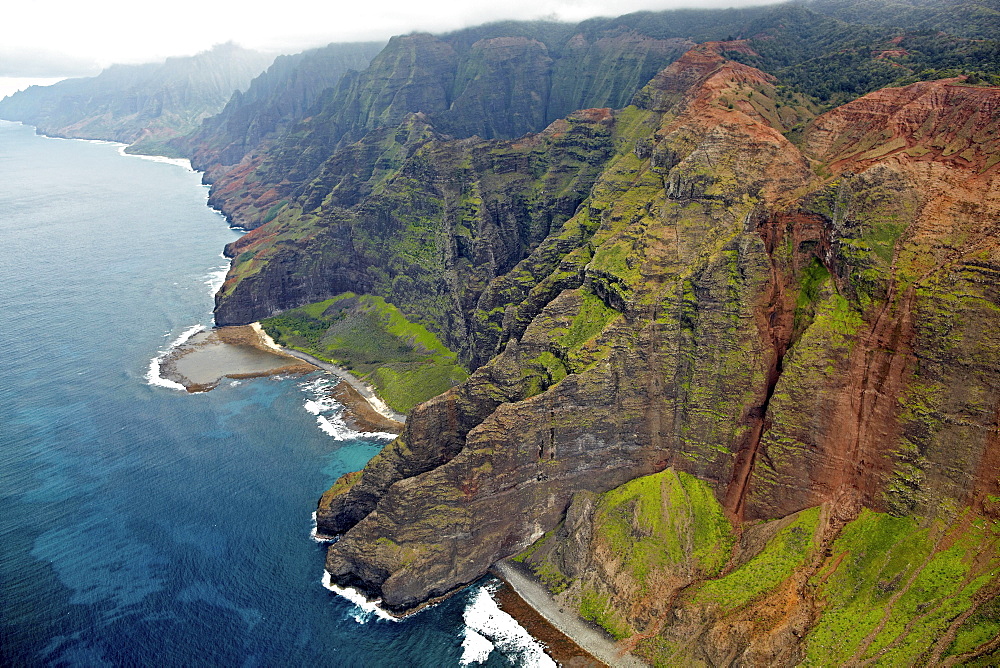 Na Pali Coast, Na Pali Coast State Park, Kauai, Hawaii, USA, North America