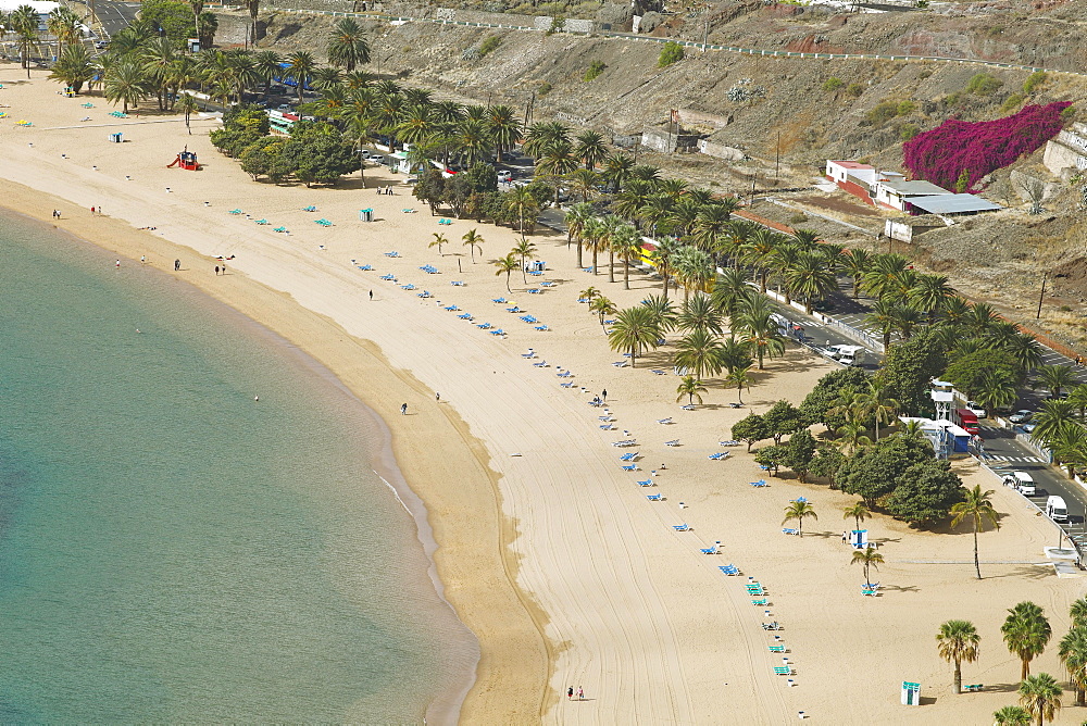 Sandy beach of Playa de las Teresitas, Tenerife, Canary Islands, Spain, Europe