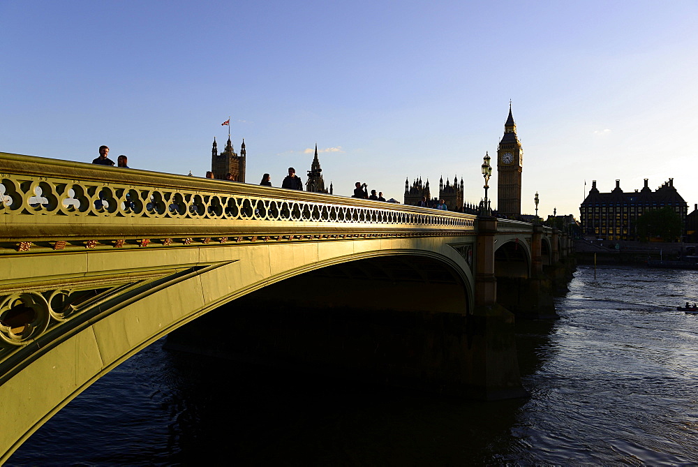 Big Ben and Houses of Parliament, Westminster Bridge, London, England, United Kingdom, Europe