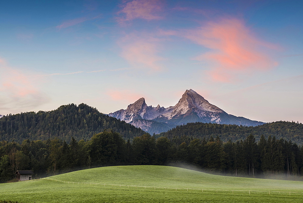 Watzmann, sunrise, Berchtesgadener Land, Upper Bavaria, Bavaria, Germany, Europe