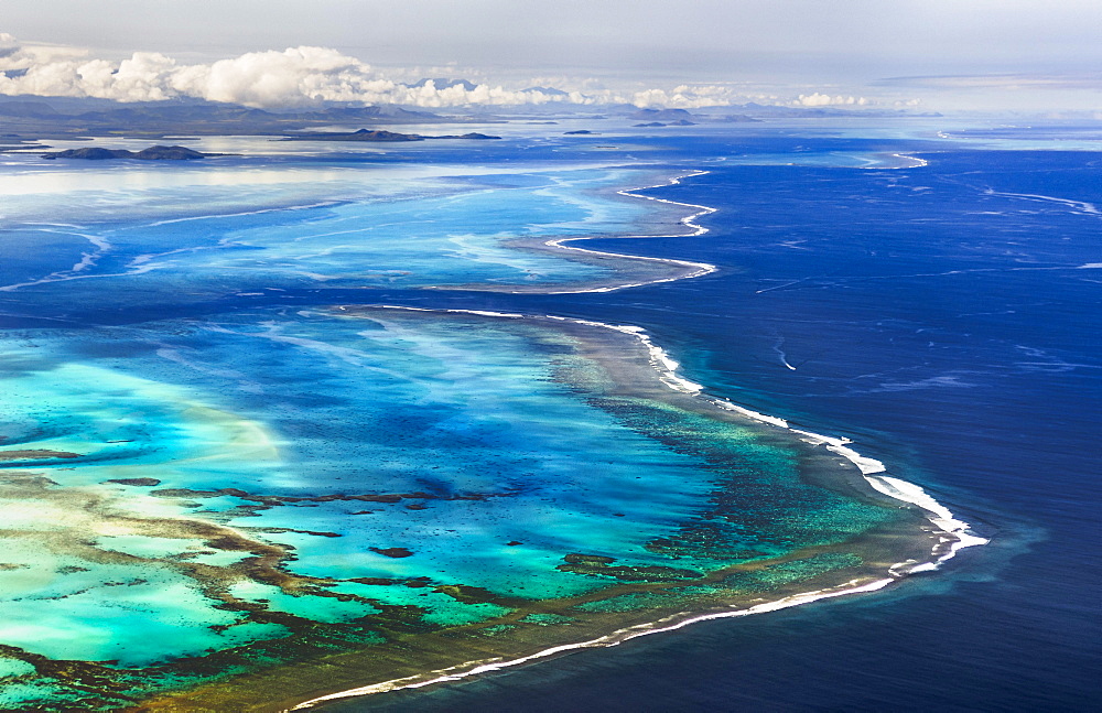 Barrier of the coral reef of Grande Terre, New Caledonia, Oceania