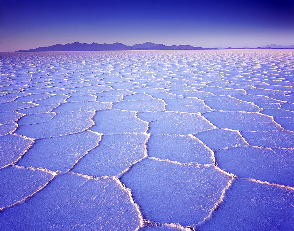 Morning light, Salar de Uyuni, Salt Lake, Altiplano, Bolivia, South America