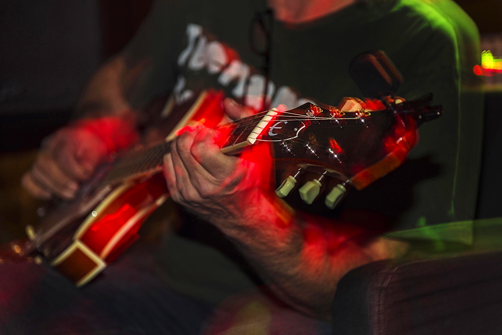 Guitarist, detail view, Germany, Europe