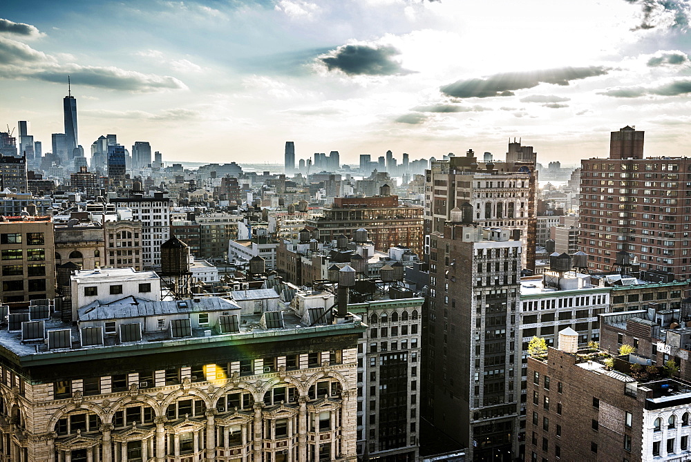 Skyline Midtown and Downtown Manhattan, New York, United States, North America