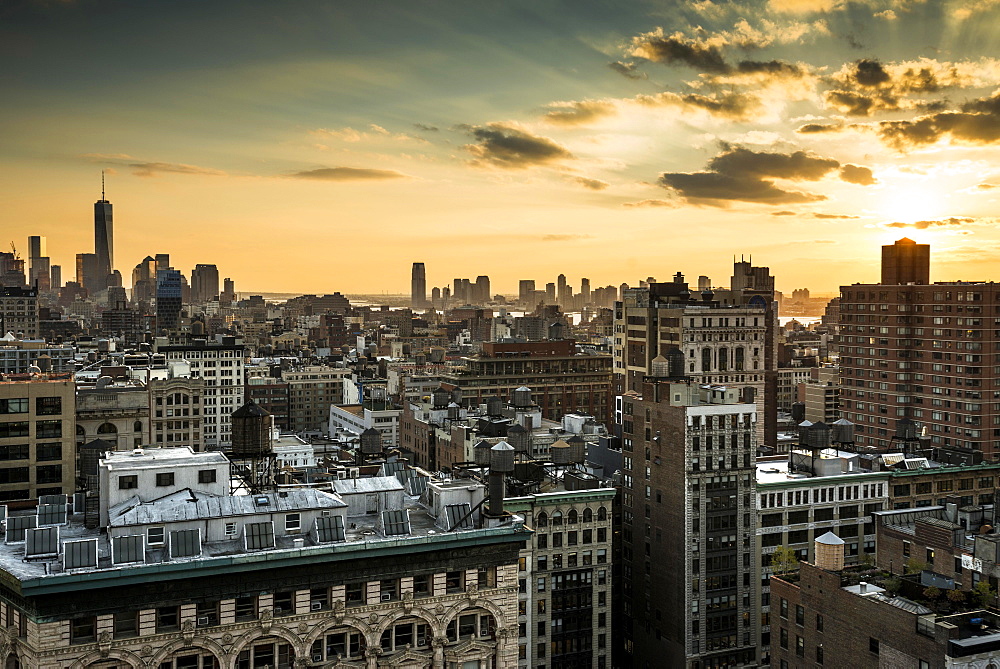 Skyline Midtown and Downtown Manhattan, New York, United States, North America