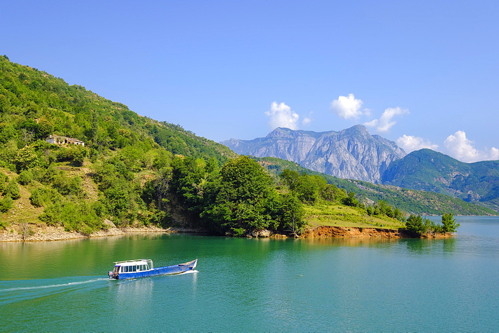 Koman Reservoir, Liqeni i Komanit, Drin River, Qark Shkodra, Albania, Europe