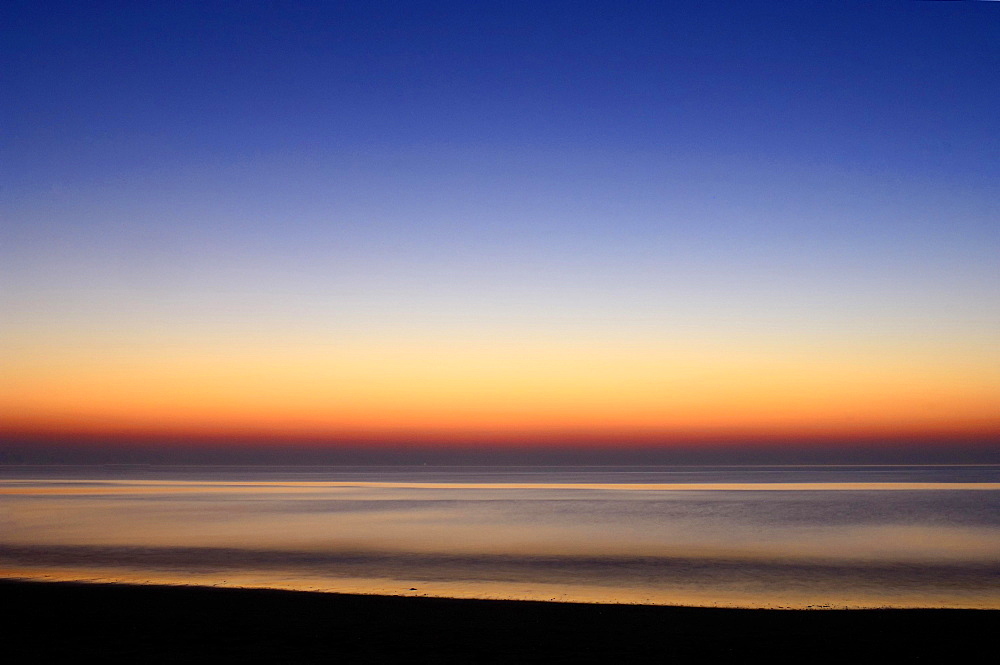 Afterglow, North Sea, Texel, The Netherlands, Europe