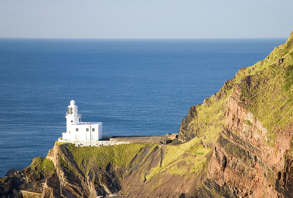 Lighthouse of Hartland Point, Devon, England, Great Britain