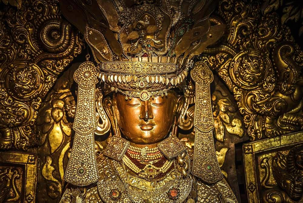 Buddha Statue, Golden Temple, Patan, Kathmandu Valley, Himalaya Region, Nepal, Asia