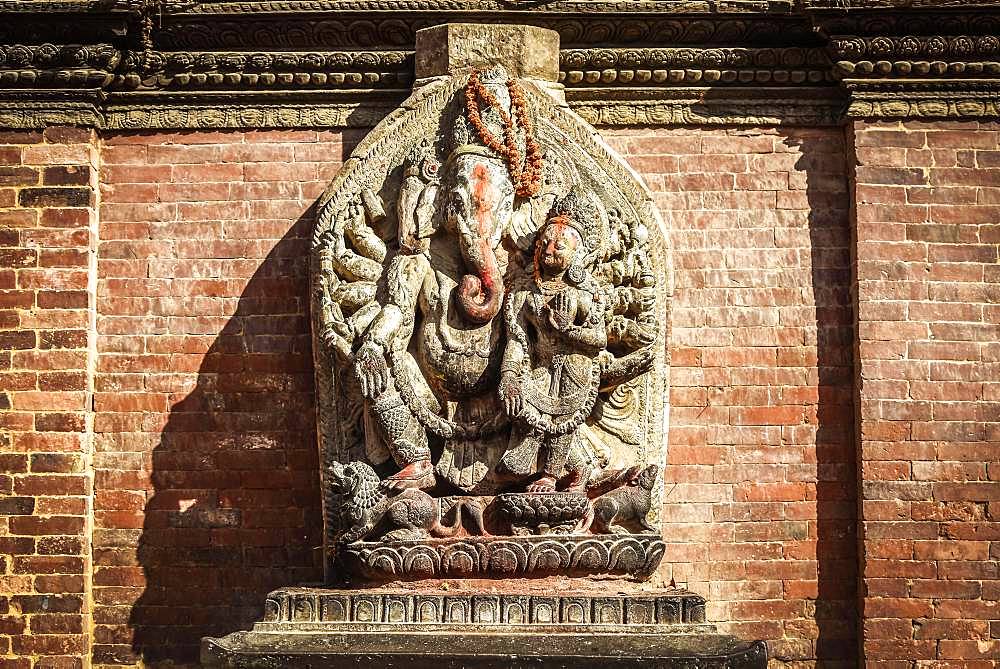 Hindu Deity, Ganesha, Temple, Durbar Square, Patan, Kathmandu Valley, Himalaya Region, Nepal, Asia