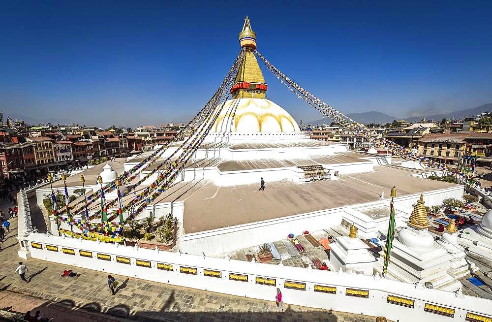 Boudhanath Stupa, Boudha, Tibetan Buddhism, Kathmandu, Nepal, Asia