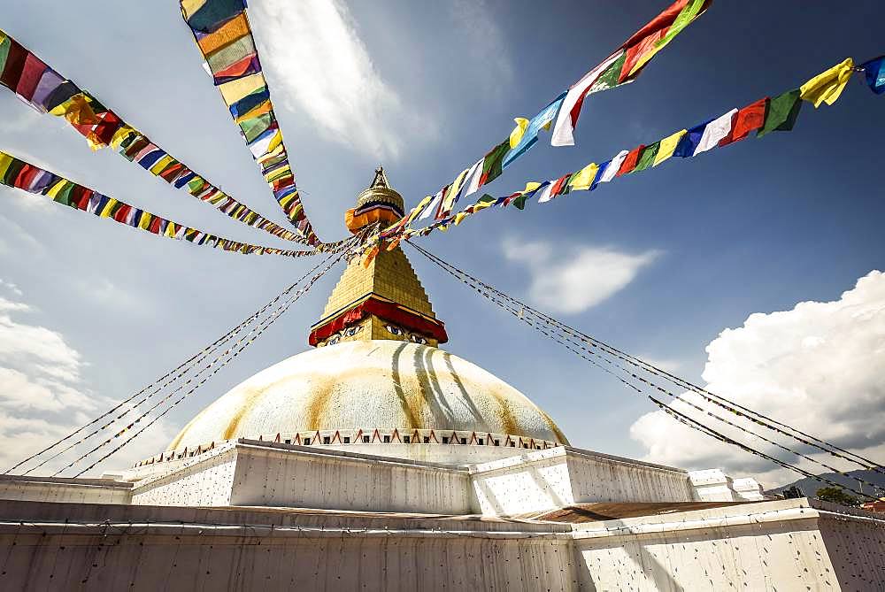 Boudhanath Stupa, Boudha, Kathmandu, Nepal, Asia