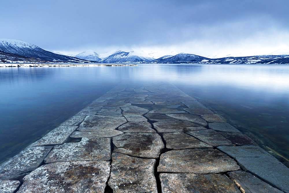 Port, Balsfjord, Storsteinnes, Troms, Norway, Europe