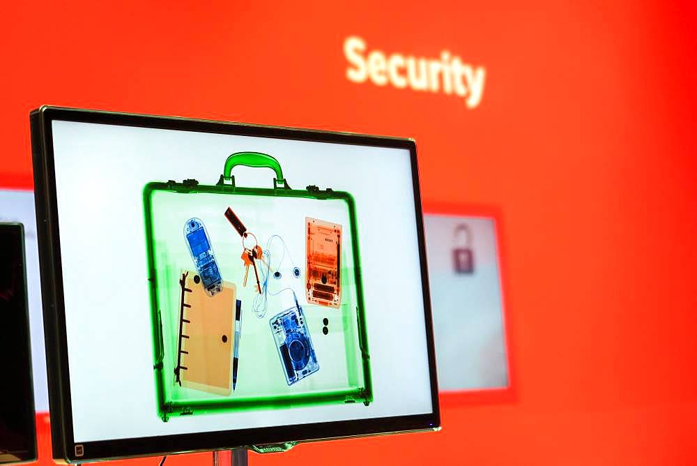 X-ray control on screen, Security Check, Germany, Europe