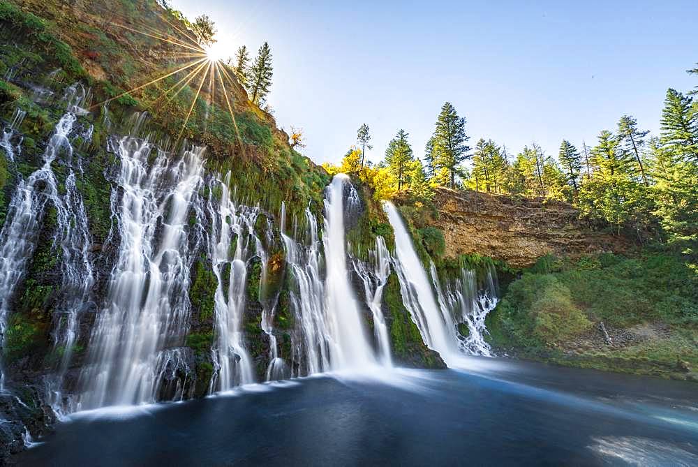 Waterfall, long-term image, McArthur-Burney Falls Memorial State Park, California, USA, North America