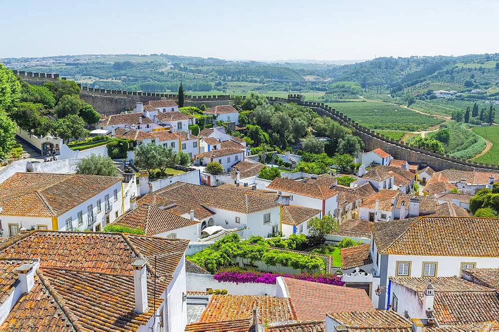 Medieval city of Obidos, Leiria District, Estremadura, Portugal, Europe