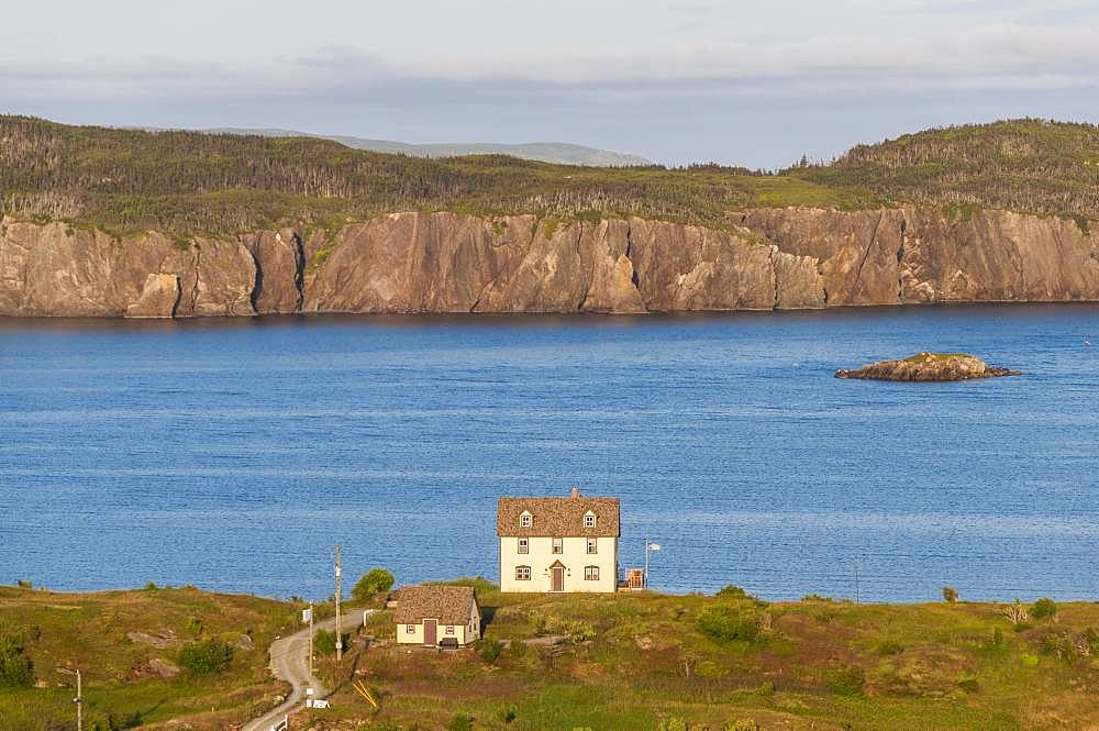 Wooden houses on a hill, Bay of Trinity, Trinity, Newfoundland and Labrador, Canada, North America