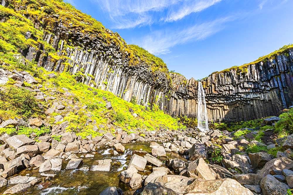 Svartifoss, Skaftafell National Park, Sudurland, South Iceland, Iceland, Europe