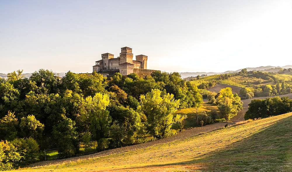 Castello di Torrechiara, Langhirano, Province of Parma, Emilia-Romagna, Italy, Europe