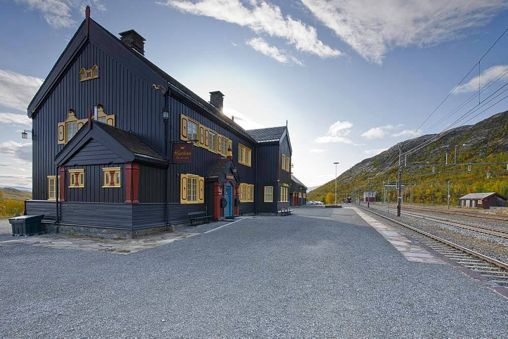 Hjerkinn railway station, Oppland district, Norway, Europe