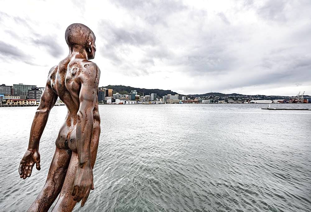 Sculpture Solace of the Wind in the Harbour, Wellington Waterfront, Wellington, North Island, New Zealand, Oceania