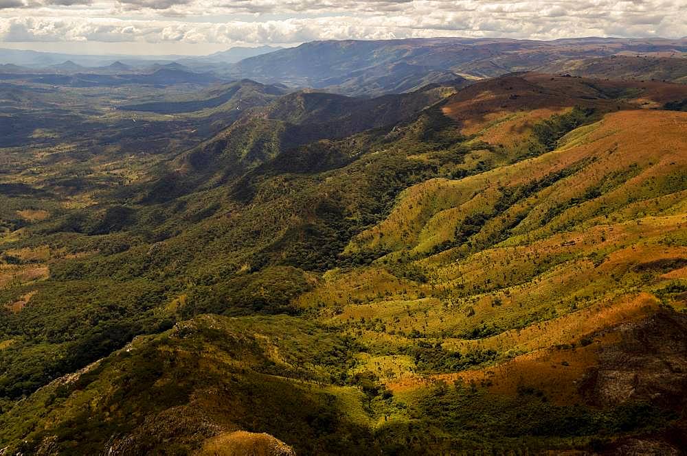 Mountain landscape, near Chama, Muchinga Province, Zambia, Africa