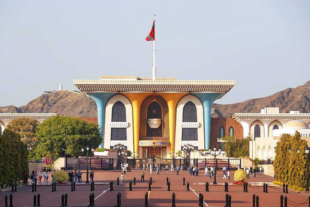 Sultan's palace Al Alam, government quarter, Muscat, Oman, Asia