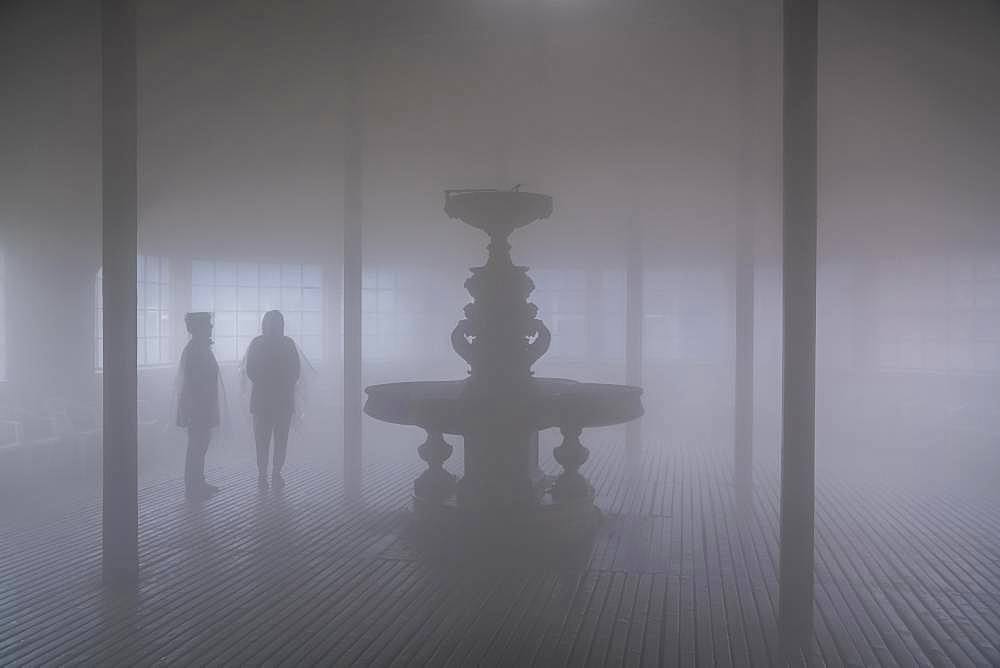 Brine fog in the breathing centre of the graduation house, Bad Salzungen, Thuringia, Germany, Europe