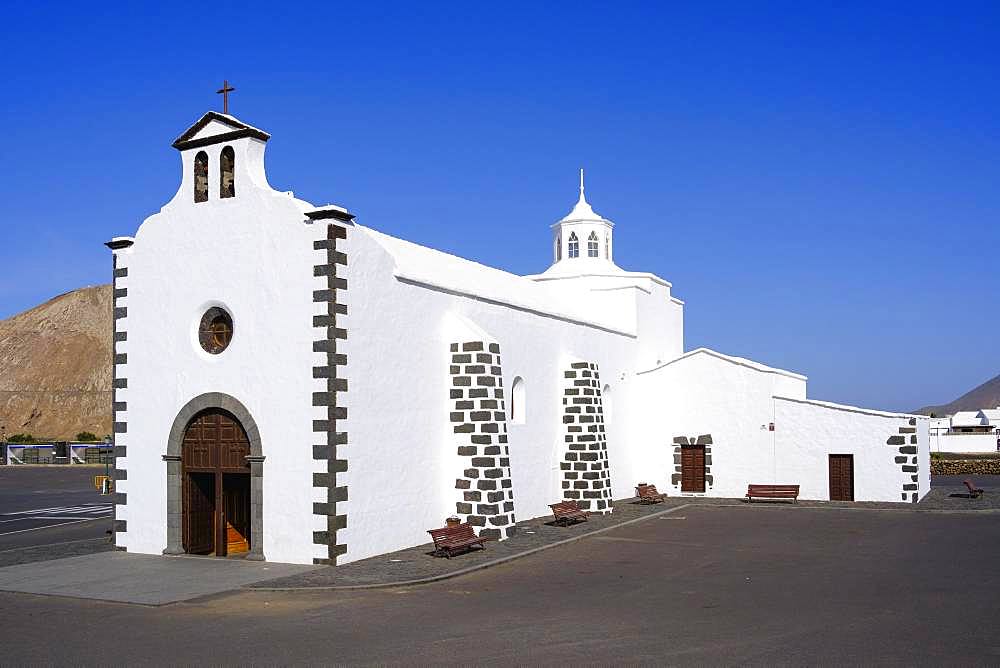 Church Ermita de los Dolores in Mancha Blanca, near Tinajo, Lanzarote, Canary Islands, Spain, Europe