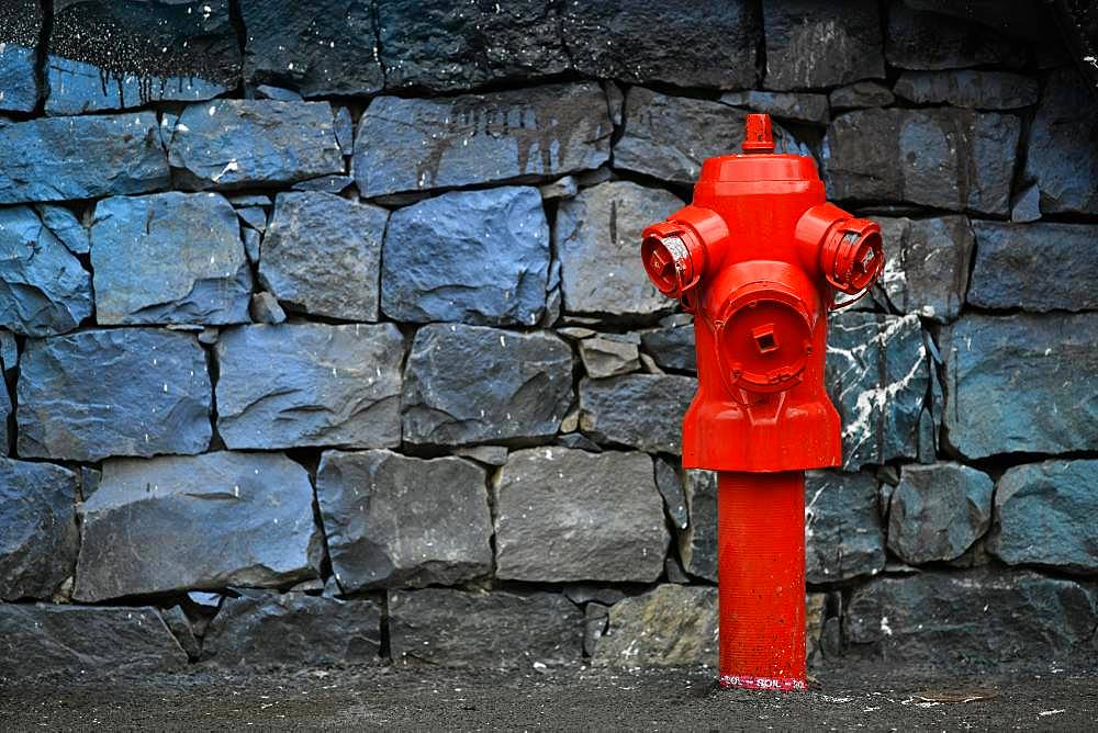 Red Hydrant, Camara de Lobos, Madeira Island, Portugal, Europe