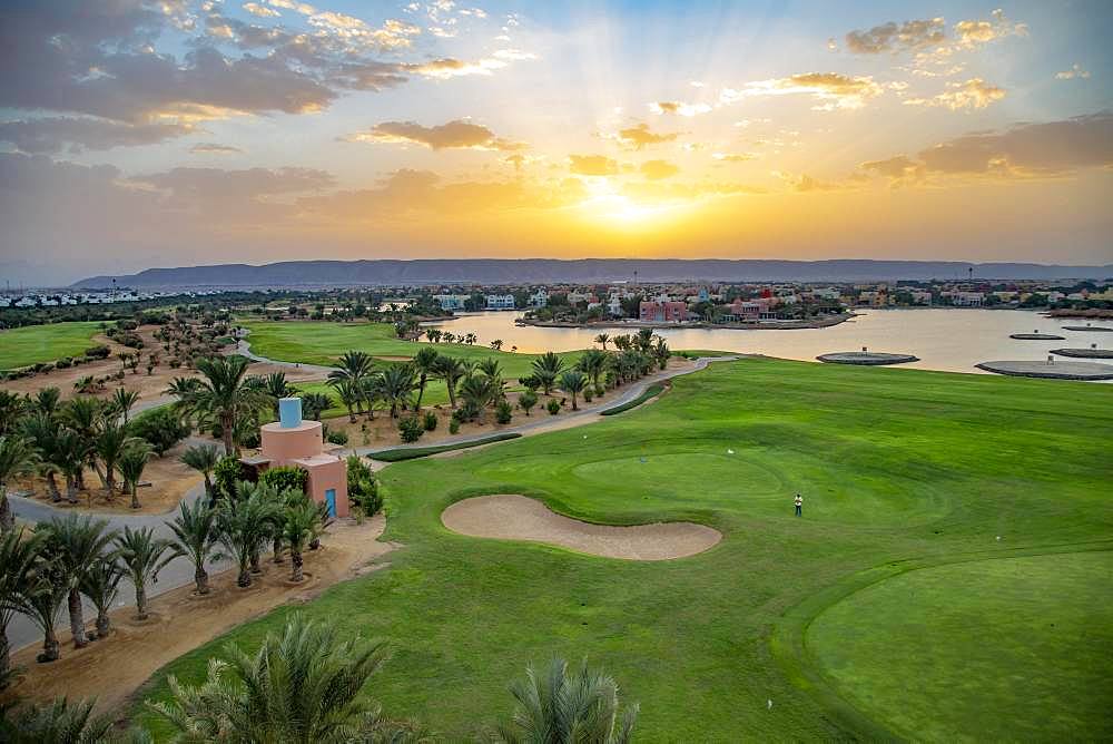 Golf course of the holiday town El Gouna, near Hurghada, Egypt, Africa