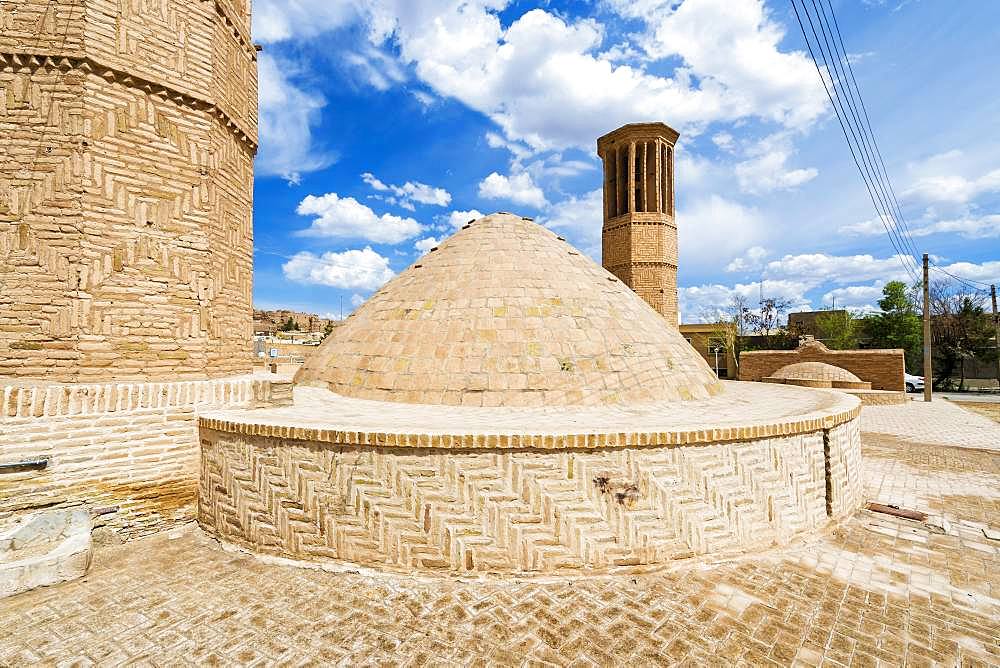 Wind tower and water reservoir, Na'in, Isfahan Province, Iran, Asia