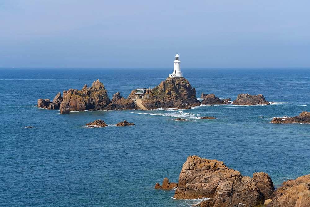 La Corbiere lighthouse, Jersey, Channel Islands, United kingdom, Europe