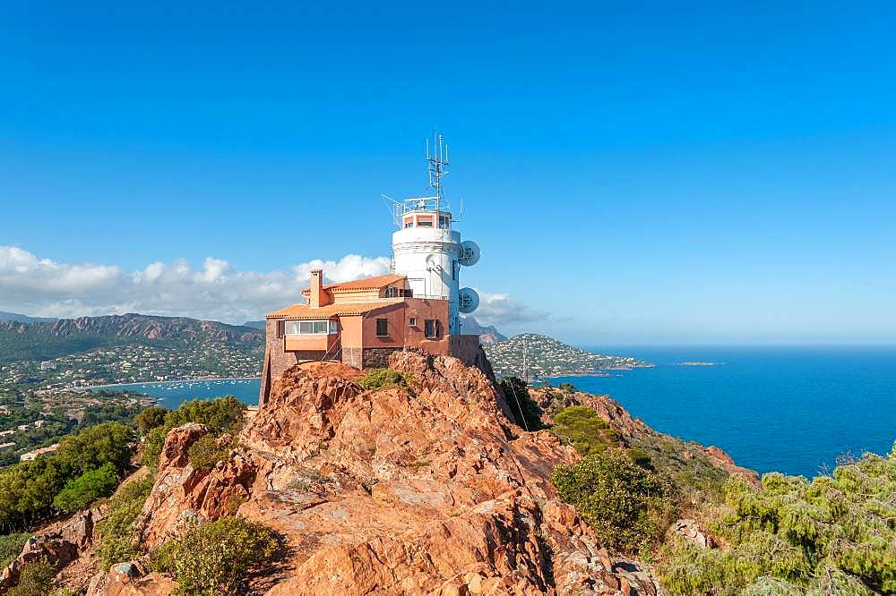 Lighthouse at Cap du Dramont, Saint-Raphael, Var, Provence-Alpes-Cote d'Azur, France, Europe