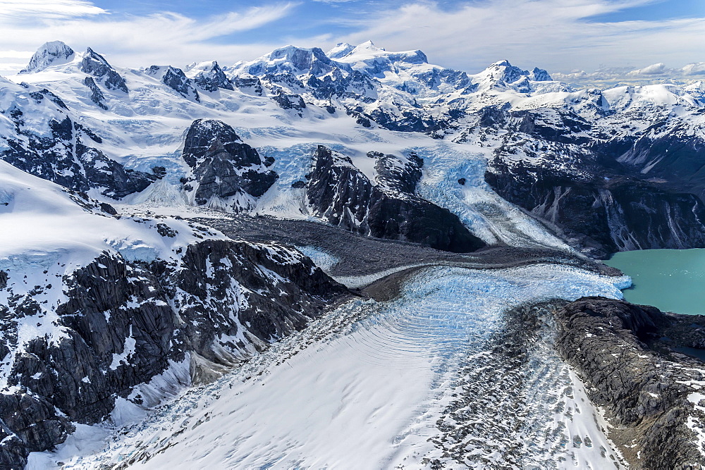 Northern Patagonian Ice Field, Aerial view, Laguna San Rafael National Park, Aysen Region, Patagonia, Chile, South America