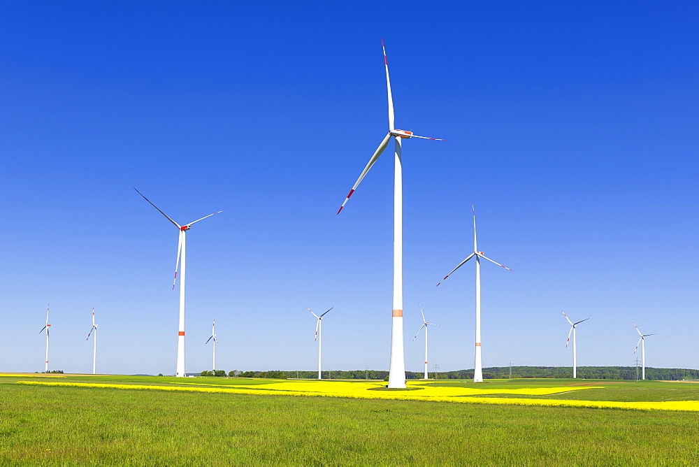 Wind turbine, wind turbines, Baden-Wuerttemberg, Germany, Europe