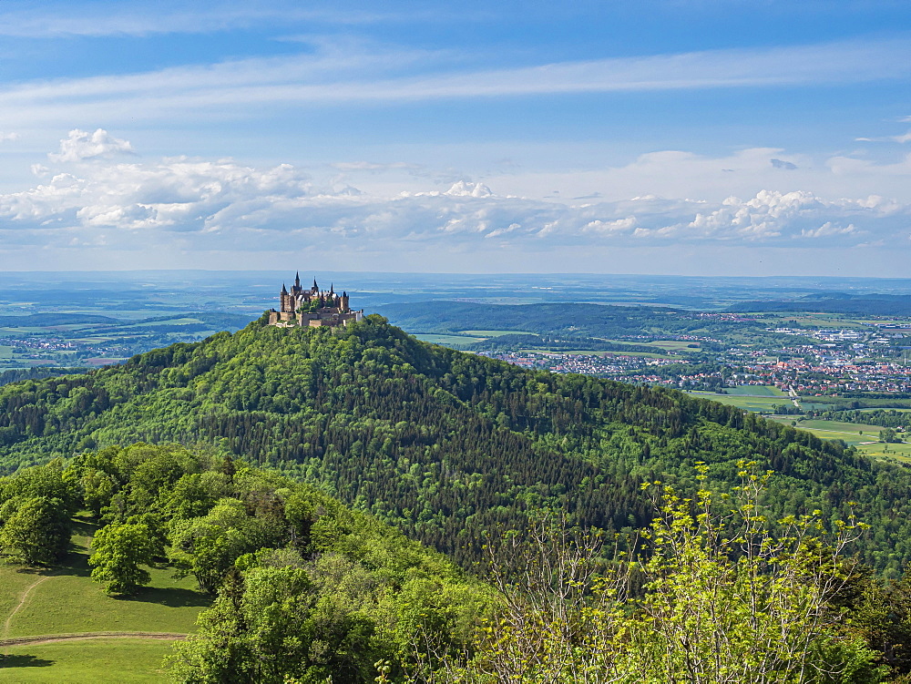 Hohenzollern Castle, Bisingen, Zollernalbkreis, Baden-Wuerttemberg, Germany, Europe