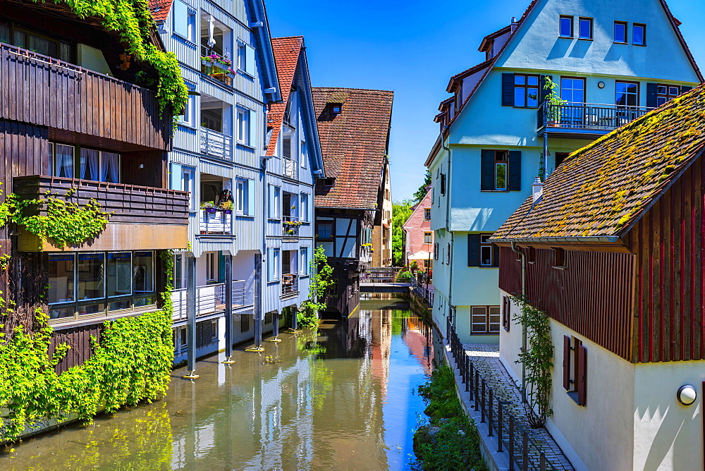 Fischerviertel, Ulm, Swabian Alb, Baden-Wuerttemberg, Germany, Europe