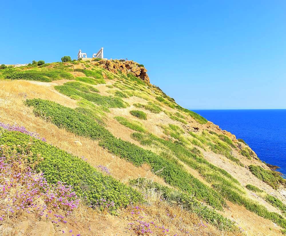 Temple of Poseidon, Cape Sounion, Attica, Greece, Europe