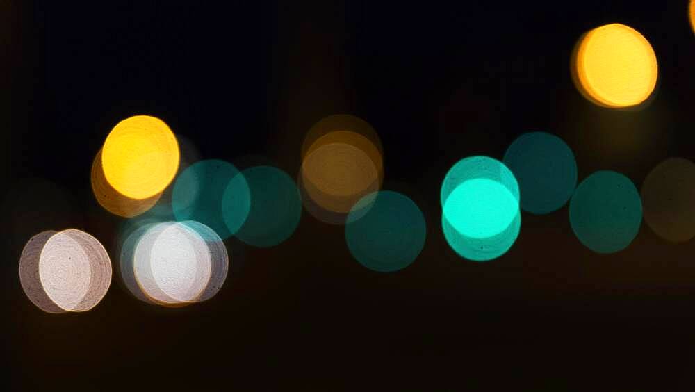 Abstract dark background with sparkling lights, Barcelona, Spain, Europe