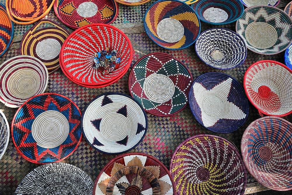 Raffia baskets, wickerwork, Uganda, Africa