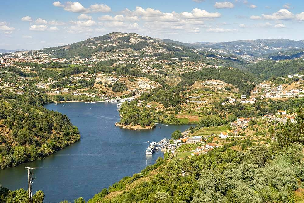 Hilly landscape on the Douro River, Douro Valley, Porto Region, Portugal, Europe