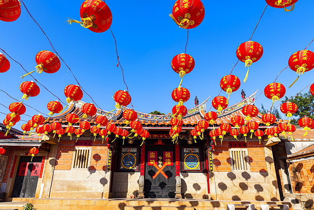 Colourful lamps, Shuitou Village, Kinmen island, Taiwan, Asia