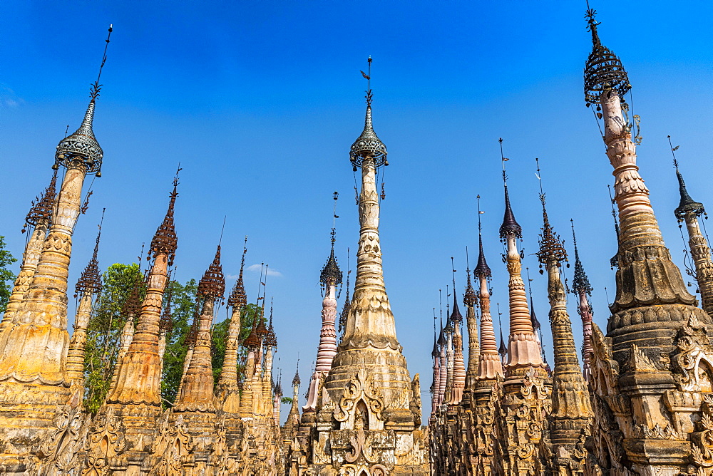 Kakku's pagoda with its 2500 stupas, Kakku, Shan state, Myanmar, Asia